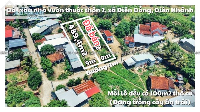 Bán đất Diên Đồng thôn 2 - Diên Khánh - Khánh Hoà. - 1