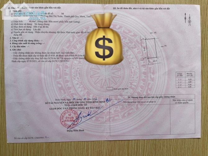 Bán 2 nhà mới xây, 2 mặt tiền,đường Âu Cơ, TP.Quy Nhơn giá chỉ 1tỷ300 - 5