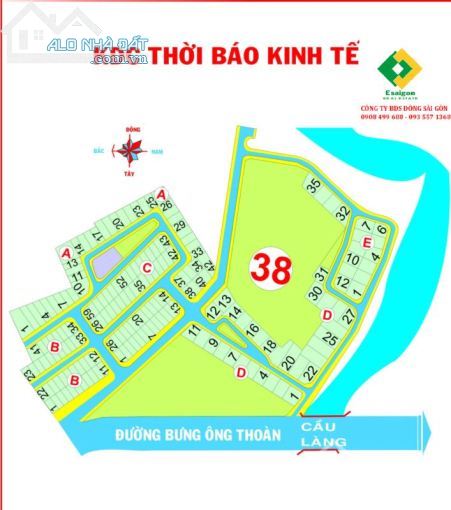 Cần bán nền đất DA Thời Báo Kinh Tế Sài Gòn đường Bưng Ông Thoàn giá cần bán 10/2024