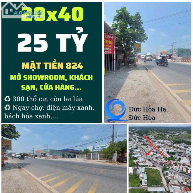 20x40 Mặt tiền 824, gần khu Bella. Gần Điện Máy Xanh giá 25 tỷ