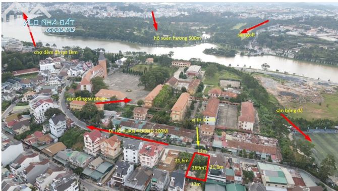 Cần bán lô đất xây biệt thự đường Yersin sát bên hồ Xuân Hương thành phố Đà Lạt
