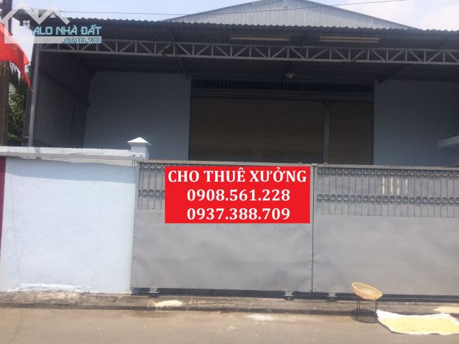 CHO THUÊ NHÀ XƯỞNG ĐƯỜNG LÊ THỊ RIÊNG PHƯỜNG THỚI AN DT: 400M2 GIÁ 22 TRIÊU/THÁNG