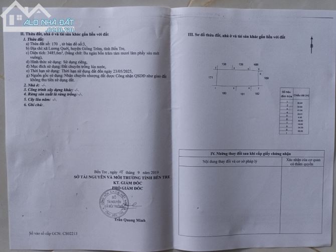 Bán 6 công đất mặt tiền đường nhựa đối diện trường lái - 1