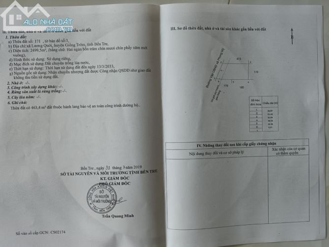 Bán 6 công đất mặt tiền đường nhựa đối diện trường lái - 2