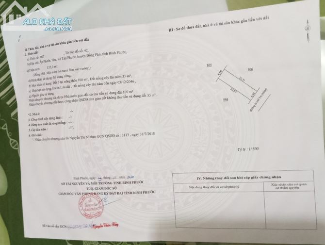 Gia Đình Cần Bán Gấp Lô Đất Ở Tân Phước Đồng Phú - 4
