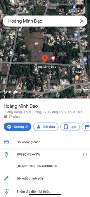 Bán 160m2 đất Khu HTKT Thủy Lương, mặt tiền đường Hoàng Minh Đạo, Thủy Lương, Huế. - 5