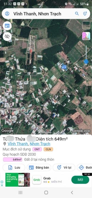 3,2 tỷ/650m (4,9tr/m) ( thổ cư) Vĩnh Thanh hẻm 1 xẹc ô tô, dân đông kín, khu trung tâm sầm - 3