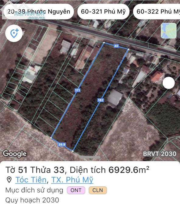 6829m2 mặt tiền đường chính Tóc Tiên Phú Mỹ - 2