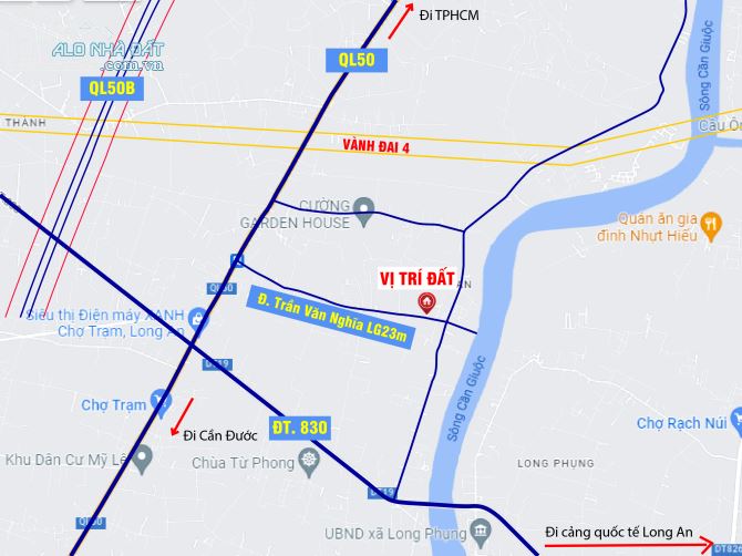 Bán 200m2 thổ cư mặt tiền đường 9m, khu đông dân cư, gần QL50, ngay sau UBND xã Long An - 4
