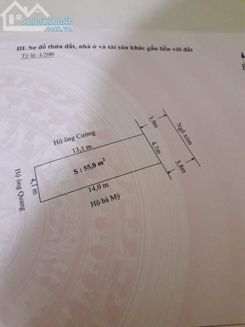 ĐẤT MỸ TRANH, NAM SƠN, AN DƯƠNG. ĐƯỜNG 4m THÔNG, 55m GIÁ CHỈ HƠN 1 Tỷ TÍ CÒN THỎA THUẬN.