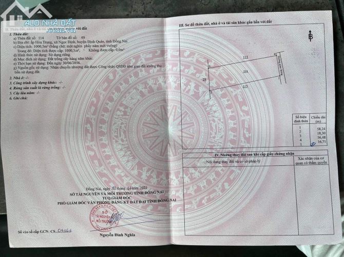 KHU DÂN CƯ CÁCH QUỐC LỘ 20 CHỈ 700M 1000M2(16MX58M) KẾ BÊN TRƯỜNG HỌC CHỢ CHỈ 700TR