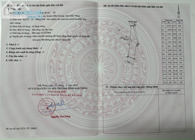Bán đất MẶT TIỀN ĐƯỜNG NHỰA XÃ DAK SOM, HUYỆN DAK GLONG, CÁCH TRUNG TÂM TÀ ĐÙNG 4km - 2