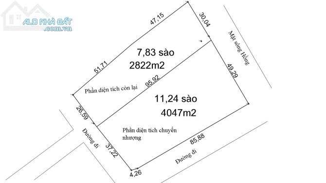 Cần bán 4000m2 mặt sông Hồng-Phường Tứ Liên-Tây Hồ-Hà Nội view sông 50m - 5