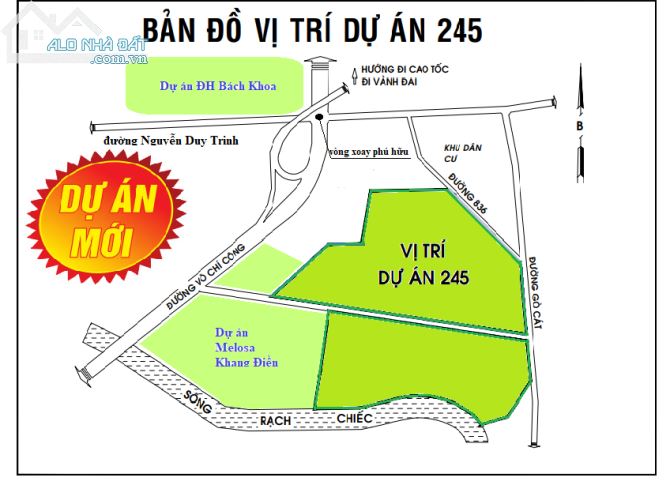 Dự án cán bộ Đại Học Quốc Gia 245 thuộc phường Phú Hữu, đường Gò Cát, Tp. Thủ Đức giá tốt