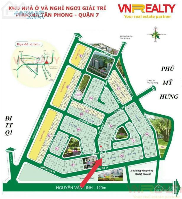 Bán đất biệt thự giải trí nghỉ ngơi,sau lưng TTTM Vivo City, P. Tân Phong , Quận 7. - 1