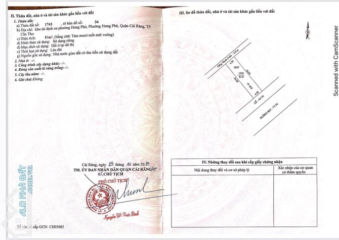 Bán nền tđc hưng Phú đường B25 4,5 x 18 hướng đông nam gần hưng phú tửu giá chỉ 2,9 tỷ - 2