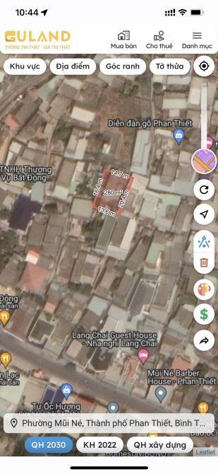 💥Hạ Giá Bán Nhanh lô đất 2 Mặt Tiền Hẻm Trước Sau Ngay Làng Chài Mũi Né Đường 2m - 5