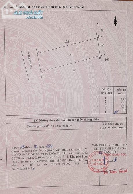 BÁN NHÀ TAM PHƯỚC BIÊN HÒA ĐỒNG NAI, ĐƯỜNG NHỰA 20M, DT 86M2 2PN GIÁ 2.2 TỈ - 5