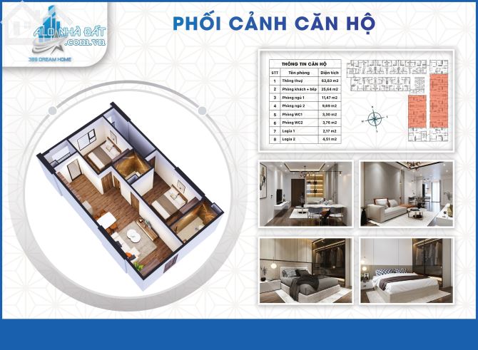 💥Chung cư 389 Dream Home mặt đường Phan Bội Châu 2pn 2 vs,trả góp 0% - 3