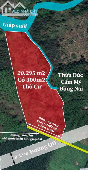 20.295m2 đất Thừa Đức, Cẩm Mỹ, Đồng Nai giá 17.3 tỷ