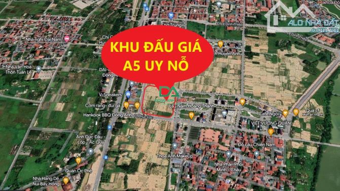 BÁN ĐẤT ĐẤU GIÁ A5 UY NỖ ĐÔNG ANH - KHU VƯỜN ĐÀO