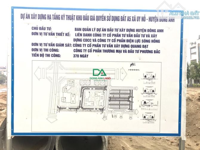 BÁN ĐẤT ĐẤU GIÁ A5 UY NỖ ĐÔNG ANH - KHU VƯỜN ĐÀO - 1