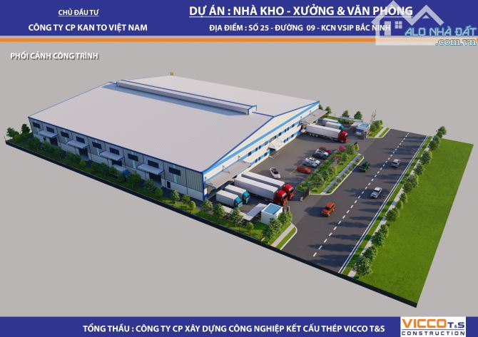 Cho thuê kho nhà xưởng diện tích 6000m2 tại KCN VSIP Bắc Ninh - 1