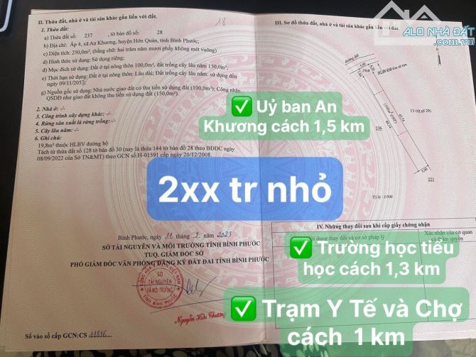 Đất chỉ hơn  200 triệu - Đất tại ấp 4 - An Khương - Huyện Hớn Quản - tỉnh Bình Phước - 3