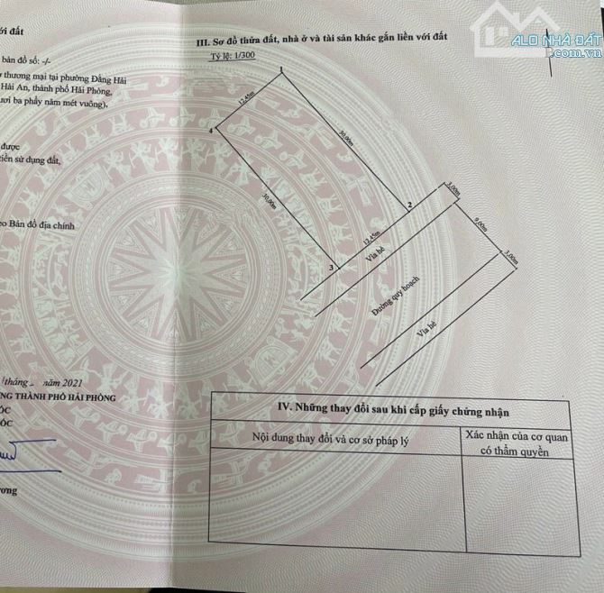 Bán lô đất biệt thự khu Đồng Bồ, Nam Hải gần đường 40m Hoa Đăng, dt 373m2, ngang 12.5m
