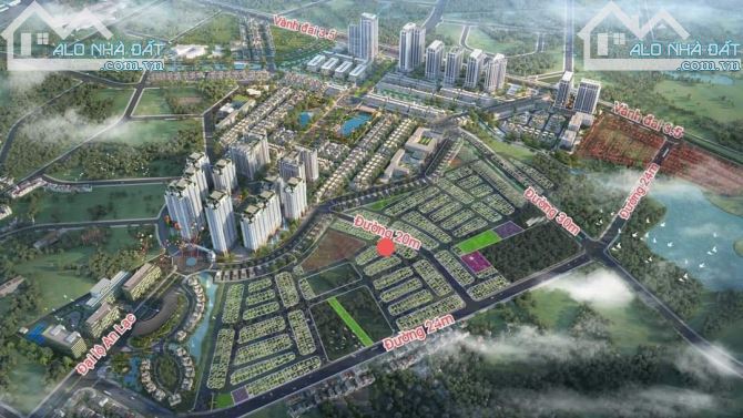 Bán ngay lô đất mặt đường 11m ở Vân Canh khu 25,2ha có DT 100m2, sổ đỏ riêng biệt - 2