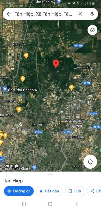 Bán Gấp đất TMDV 5000m2 Tân Hiệp, TP Tân Uyên, Bình Dương 3,7tr/m2.