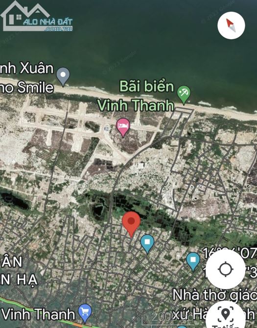 Đất Biển Vinh Thanh Đất kiệt ô tô Thôn 2 Vinh Thanh, Phú Vang, Huế.  Dt: 100m2 Giá: 5xxtr - 1