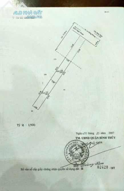 NỀN MẶT TIỀN LÊ HỒNG PHONG ĐẦU KHU NGÂN THUẬN- DIỆN TÍCH LỚN 5x44m THỰC TẾ 5x65M