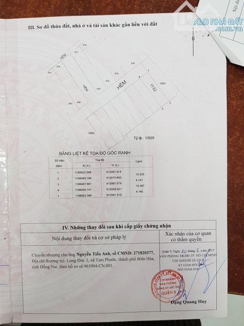 Bán đất Hẻm 189 Đình Phong Phú, TNP B, Quận 9. 64m2 giá 3 tỷ 580 - 3