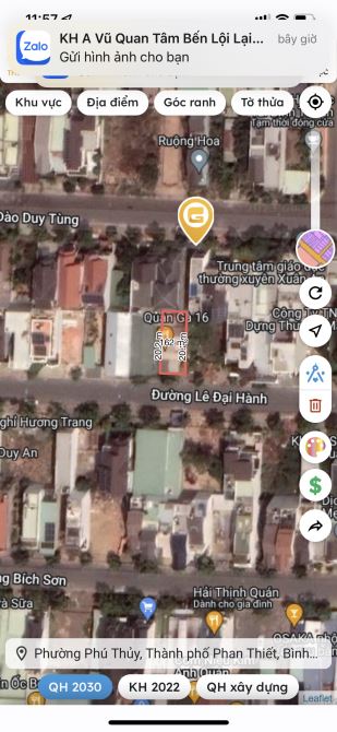 Bán Lô Thổ cư biệt thự trung tâm Phan Thiết - Vị Trí: Đường Lê Đại Hành, P. Phú Thủy - 3