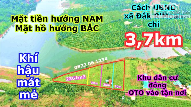 Đất view hồ diện tích nhỏ,có thể hiện đường,thuộc thành phố Gia Nghĩa tỉnh Đắk Nông