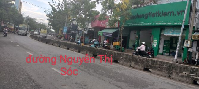 NGỘP, bán căn nhà MT đường Nguyễn Thị Sóc 1 trệt 1 lầu DT 113m2, Bà Điểm, Hóc Môn. - 1