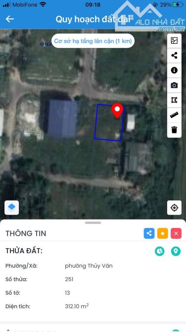 Bán 296.25m2 đất thuộc KQH biệt thự Thủy Vân, gần bên UBND Phường Thủy Vân, TP Huế . - 1