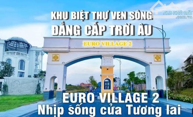 Đất 300m2 biệt thự khu euro village 2 view sông - 1