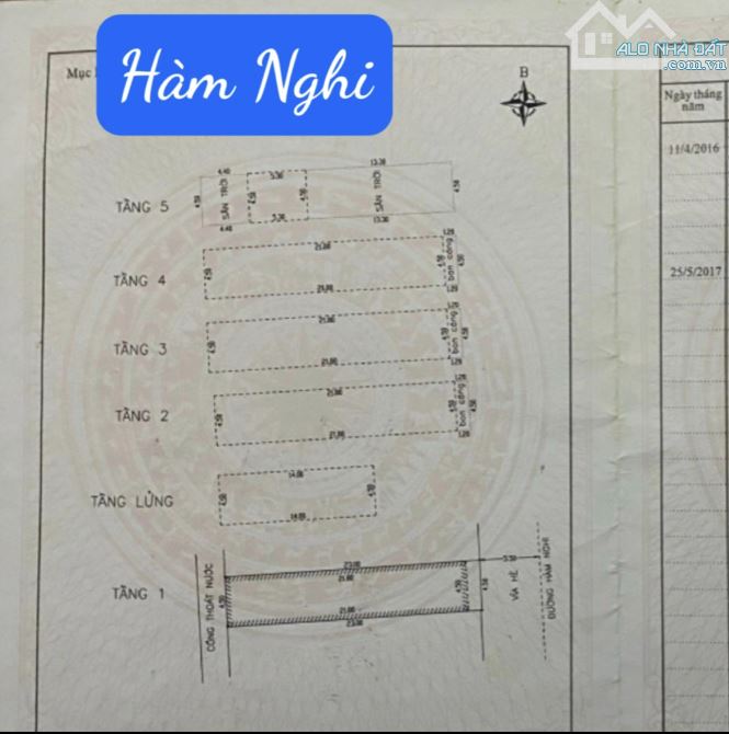 Bán nhà 5 tầng đường Hàm Nghi , Quận Thanh Khê