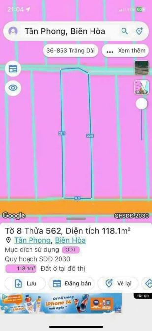 Bán lô đất sổ riêng thổ cư tai phường Tân Phong-Biên Hòa-Đồng Nai - 5