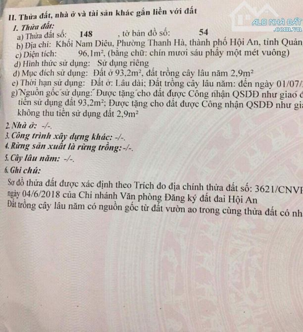 Giá sốc_Cần bán gấp lô đất 96m2; kiệt đường Duy Tân - P.Thanh Hà - 1