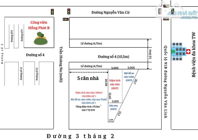 Bán Nền Góc 2 Mặt Tiền đường Số 4 KDC Hồng Phát B, P.An Bình, Q.Ninh Kiều, Tp Cần Thơ - 2