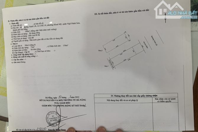 Bán nhà 2 tầng đường Trịnh Lỗi - 100m2, Phường Khuê Mỹ, Ngũ Hành Sơn, ĐN