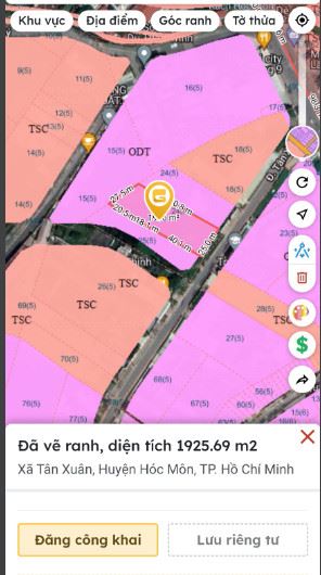 BÁN ĐỂ TRÃ NỢ 1913M 25M x 78M THỔ CƯ 1/ TÔ KÝ , TÂN XUÂN ,HÓC MÔN - 4