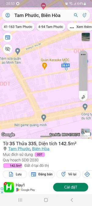 Bán 1/ Nguyễn Hoàng, Cổng chính Lục Quân 2. P.Tam Phước, TP.Biên Hòa, Giá sốc 1,75tỷ - 1