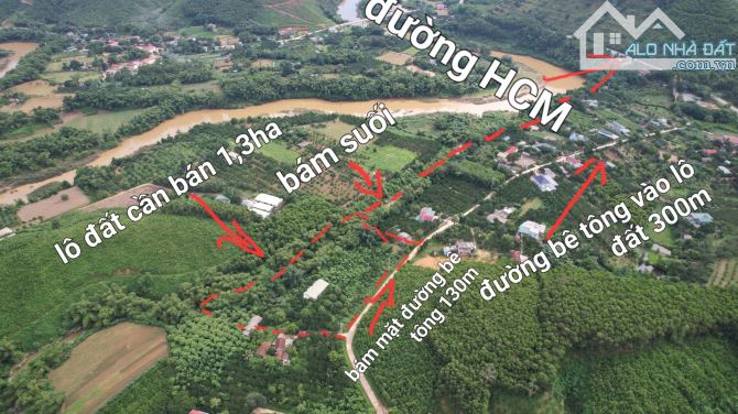 CẦN CHUYỂN NHƯỢNG 1,3HA BÁM SÔNG BÔI HUYỆN LẠC THỦY GIÁ ĐẦU TƯ