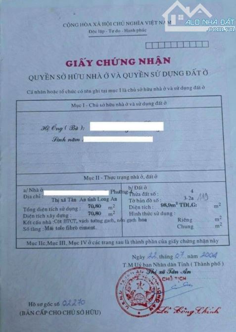 Nhà hẻm 22, đường Châu Văn Giác, P4, TP Tân An - 6