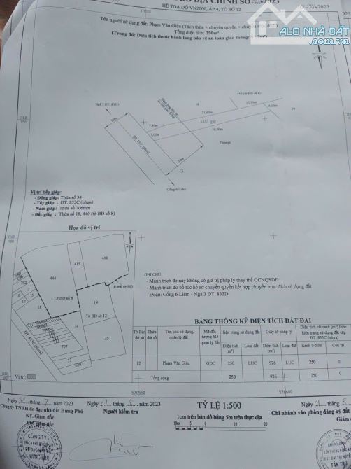 BÁN GẤP lô đất MT Nhựa 833C Thông Ql 1A Và TT Tân Trụ 5x50 giá 1 tỷ 4 / nền SHR NHẬN KÝ GỬ - 2