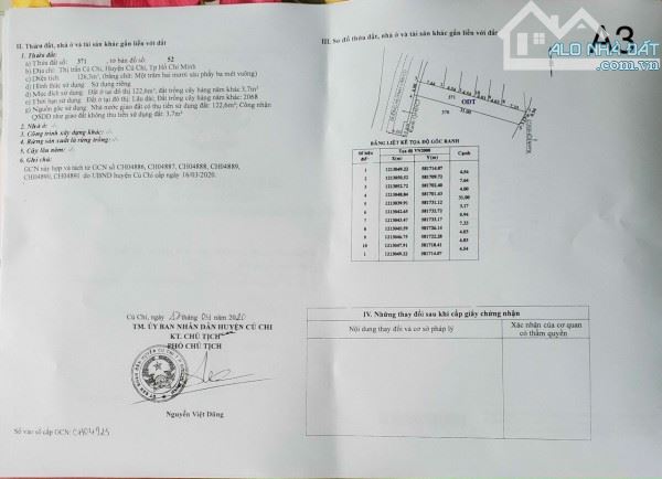 Đất thổ cư Củ Chi. Đường Huỳnh Văn Cọ. Gần Chợ Việt Kiều.Sổ hồng riêng. 126m² Giá 1 tỷ 050 - 2